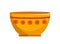 Capacious Ceramic Bowl with Small Flowers Pattern