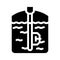 capacitive sensor glyph icon vector illustration black