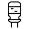 Capacitor chip icon, outline style