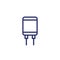 capacitor line icon on white