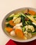 Capcai or capcay is the name of a typical Chinese-Indonesian dish in the form of many kinds of vegetables cooked by boiling or