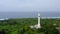 Cape Bolinao Lighthouse. Beautiful landscape, lighthouse on the island of Luzon.