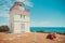 Cape Borda square lighthouse with cannon, Kangaroo Island