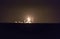 CAPE CANAVERAL, FLORIDA - 15 MARCH 2024. Evening launch of the FALCON 9 rocket as seen from Titusvile from Indian River. A rocket
