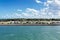 Cape Canaveral, Florida/USA - Apr 23, 2016: Sandy landform, that leads to Cocoa Beach in Port Canaveral. Travel ocean picture