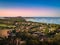 Cape Carbonara panorama at sunset. Villasimius, Sardinia, Italy.