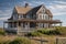 cape cod house with wrap-around porch, overlooking the beach