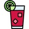 Cape codder Cocktail icon, Alcoholic mixed drink vector