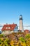 Cape Cottage in foliage season, Maine