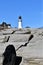 Cape Elizabeth Light, and surrounding landscape on Cape Elizabeth, Cumberland County, Maine, New England Lighthouse,  US