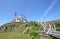 Cape Forchu Apple Core Lighthouse.  Yarmouth, Nova Scotia, Canada