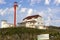 Cape Forchu Lighthouse in Nova Scotia in Canada