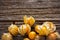 Cape gooseberry sweet fruits scene on wood table background