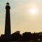 Cape May Lighthouse silhouette in New Jersey USA