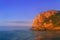 Cape of Ogono and laga beach at sunset