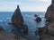 Cape Ponta de Sao Lourenco, Canical, East coast of Madeira Island, Portugal. Scenic volcanic landscape of Atlantic Ocean