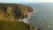 Cape Roca at Sintra Natural Park oceanfront - aerial view