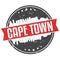 Cape Town South Africa Round Travel Stamp Icon Skyline City Design Seal Badge Illustration.