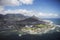 Cape Town view from helicopter South Africa