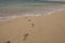 Cape Verde beach footprints