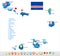 Cape Verde - map and flag - Detailed Vector Illustration