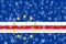 Cape Verde winter snowflakes flag