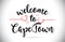 CapeTown Welcome To Message Vector Text with Red Love Hearts Ill