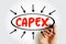 CAPEX - Capital expenditure or capital expense, text with arrows, business concept for presentations and reports