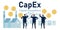 CAPEX Capital expenditure company investment money vector