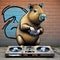 capibara DJ, grafity style - generated by ai