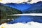 Capilano Reservoir Lake Snowy Two Lions Mountains Vancouver Brit