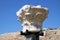 Capital of ancient column in Caesarea, Israel