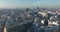 Capital of Belgium, Brussels, large city skyline and buildings cityscape aerial drone overhead view. Panorama landscape