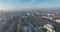 Capital of Belgium, Brussels, large city skyline and buildings cityscape aerial drone overhead view. Panorama landscape