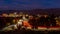 Capital boulevard at night in Boise Idaho with streaking car lights