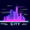 capital city vector . citys light concept