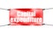 Capital expenditure word with red banner