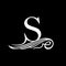 Capital Letter S for Monograms, Emblems and Logos. Beautiful Filigree Font