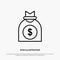 Capital, Money, Venture, Business Line Icon Vector