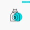Capital, Money, Venture, Business turquoise highlight circle point Vector icon