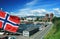 Capital of Norway - Oslo with flag