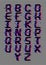 Capital pixel glitch letters