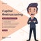 Capital restructuring cartoon style banner design