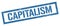 CAPITALISM blue grungy rectangle stamp