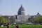 The Capitol Building with The Dome undergoing restoration under scaffolding. Washington, DC, USA. April 16, 2015.