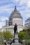 The Capitol Building with The Dome undergoing restoration under scaffolding. Washington, DC, USA. April 16, 2015.