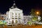 Capitol building illuminated at night