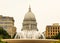 Capitol Building Madison Wisconsin with Monona Terrace Fountain in foreground