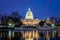 Capitol Building at Night in District of Columbia with Reflection