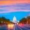 Capitol sunset Pennsylvania Ave Washington DC